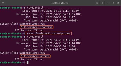 When used without any arguments, this command shows detailed information about the current time and date. . Command to start ntp service in linux